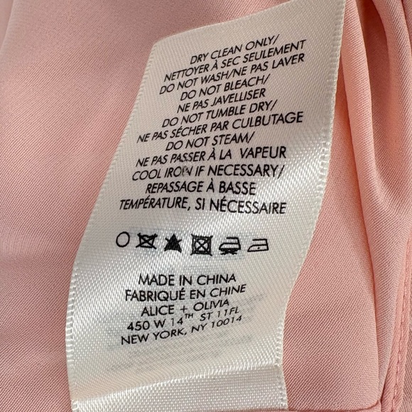 NWT Alice + Olivia Harmony Cowl Neck Racer Back Mini Dress | Sz 8 | Blush Pink - Picture 12 of 14